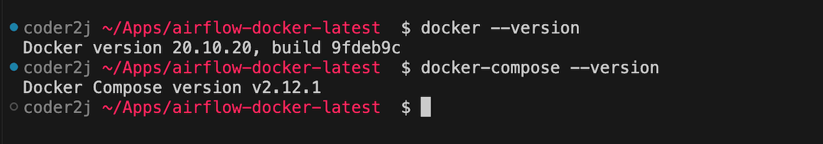 Check the docker &amp; docker-compose version
