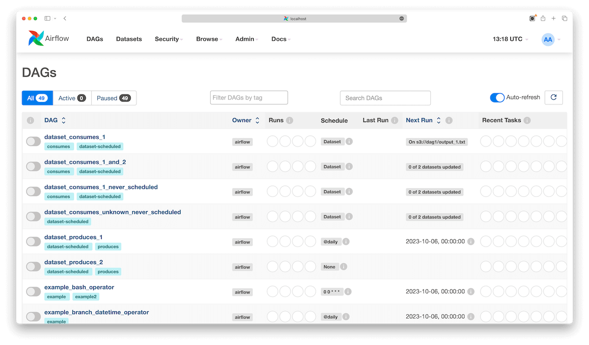 Launch airflow webserver UI