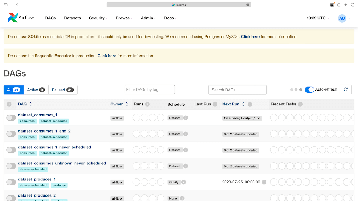 screenshot of airflow running locally on Mac or Linux